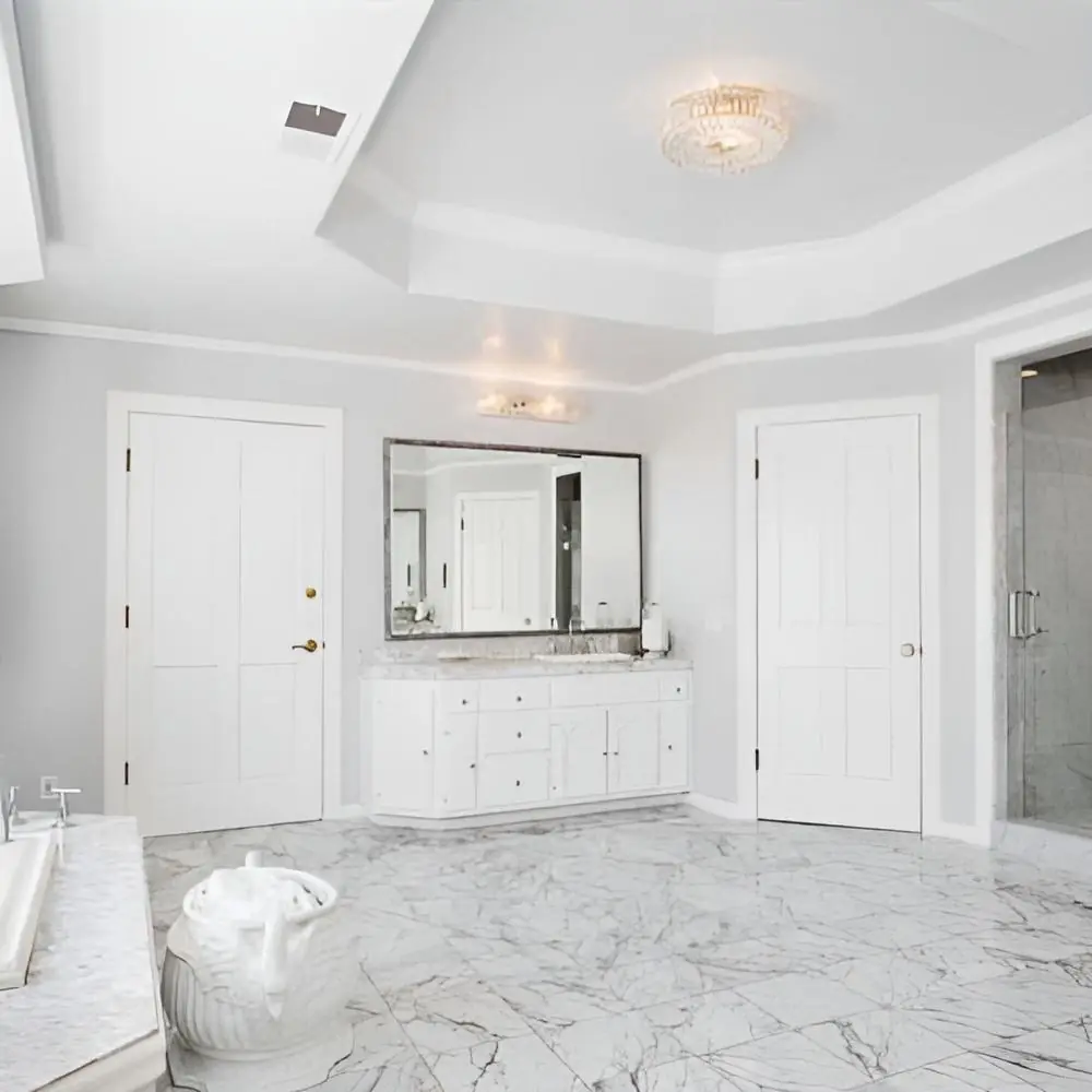 beautiful luxury bathroom in Safe Haven Recovery residential treatment suite