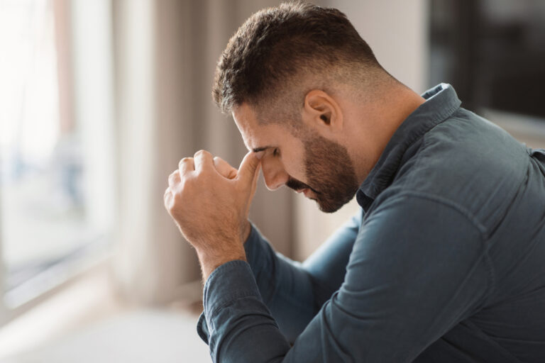 ketamine for depression - man in deep thoughts