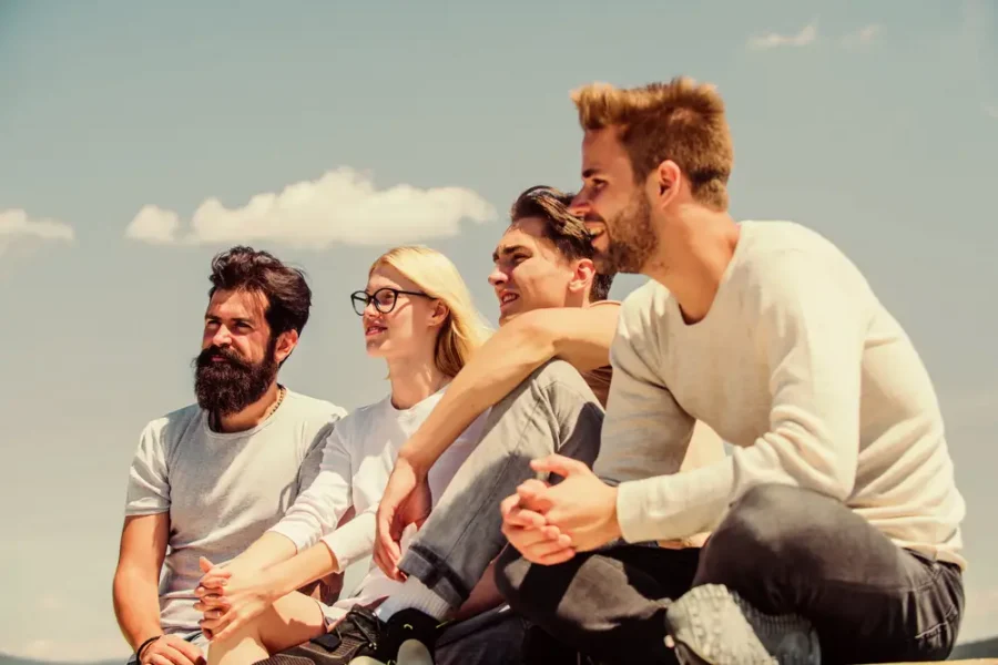 group of friends spending time together, providing social support that benefits depression treatment